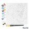 Figured'Art Mini Paint by Numbers Kit for Adults with Frame Exotic Beauty Pop Art Small format 8"x8" - Craft Art Painting DIY Canvas Already Stretched on a Wooden Frame